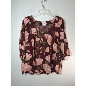 Junarose Blouse Business Casual Boho Cottage Office Women's Size 20